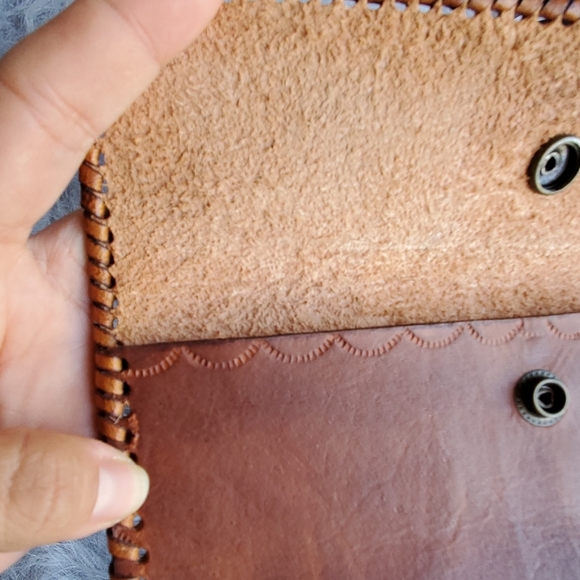 brown large genuine leather wallet - Picture 6 of 8